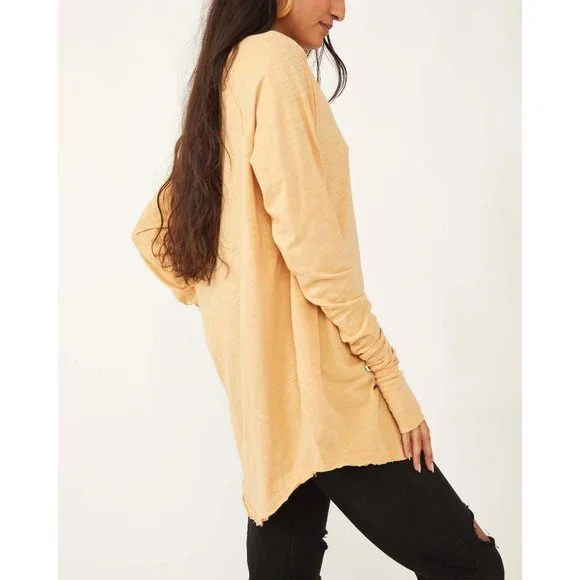 🎉LAST CHANCE🎉 NWT Free People Arden Tee / Velvet Sand - Picture 2 of 6